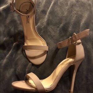 Tan sleek high heels